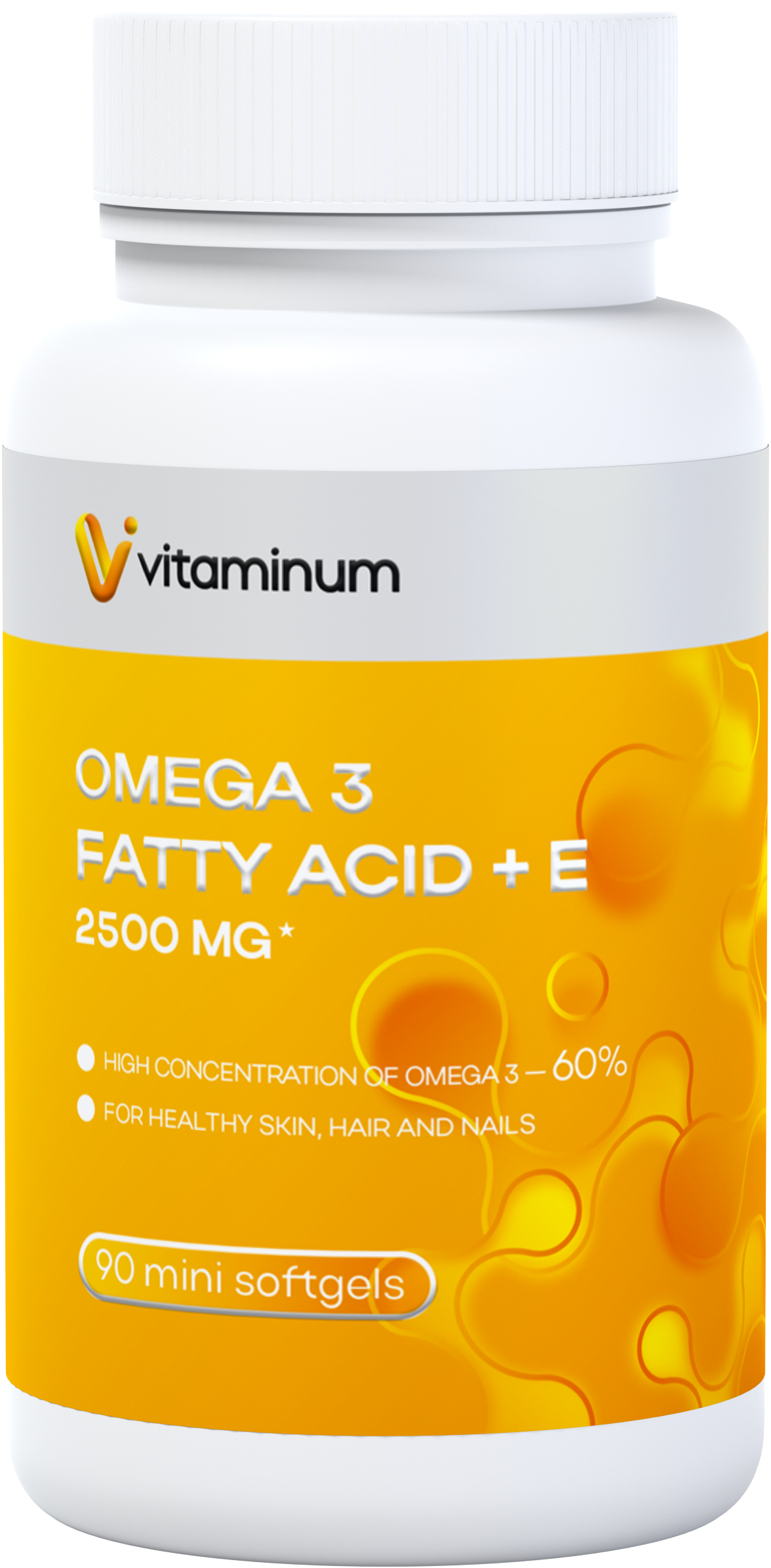 Vitaminum ОМЕГА 3 60% + витамин Е (2500 MG*) 90 капсул 700 мг   в Янауле